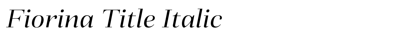 Fiorina Title Italic